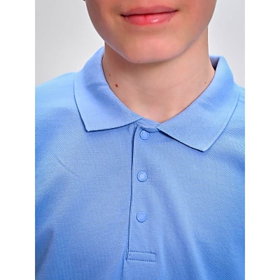 Рубашка поло школьная для мальчика Cegisa 4681 голубая 2