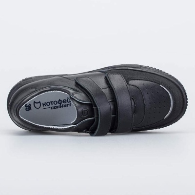 Полуботинки школьные Котофей 532315-22 чёрный 04