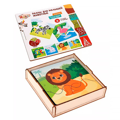 Пазлы для малышей Животные 18 элементов Mapacha 962029 2
