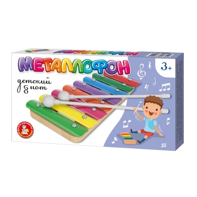 Металлофон детский 8 нот Десятое Королевство 02351 1