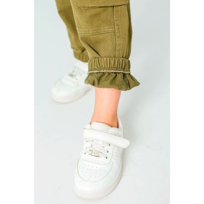 Брюки для девочки и мальчика Deloras DLS 30011 хаки 5