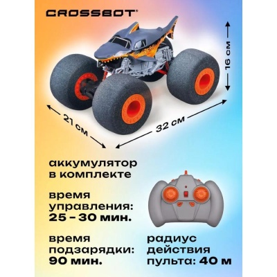 Машинка на радиоуправлении Монстр Акула HomeWheel Crossbot 870956