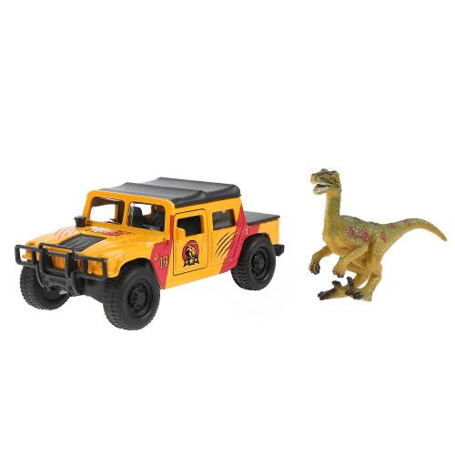 Игрушка Машина Hummer h1 пикап 12см и динозавр Технопарк SB-18-09-H1+DINO(WB)