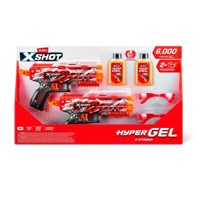 Набор Бластеров 2 штуки с гидрогелевыми гранулами  X-Shot Hypergel Стингер Zuru 36742 4
