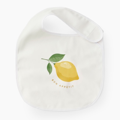 Нагрудный фартук на липучке 2 штуки Happy Baby 16018 stripes and lemon 3