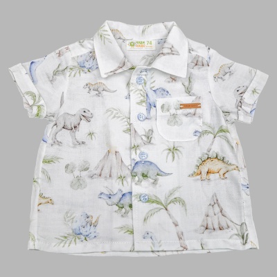 Рубашка Динозавры Чуди Кидс 299525-5 молочный