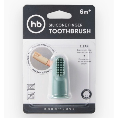 Щетка зубная на палец Happy Baby 20012 olive 4