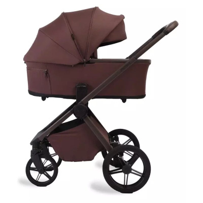 Коляска 2 в 1 Peppy Monaco Plus Burgundy рама коричневая 05