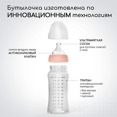 Бутылочка для кормления 300 мл Miyoumi BOTTLE01-300L/244 3