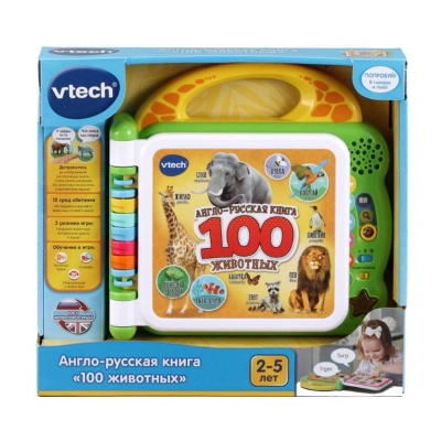 Англо-русская книга 100 животных Vtech 80-609526 1
