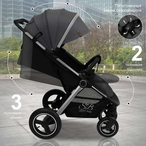 Коляска прогулочная Suburban Compatto Air Silver Gray Sweet Baby фото 4