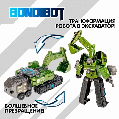 Трансформер Bondibot 2 в 1 Робот Экскаватор Bondibon ВВ6647 4