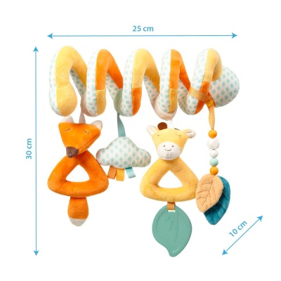 Игрушка спиралька с прорезывателем, шуршалкой и пищалкой Skinny Mates BabyOno 1466