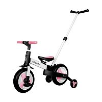 Велосипед-беговел с родительской ручкой Velobibi Орион ВЛ-2645 бело-розовый