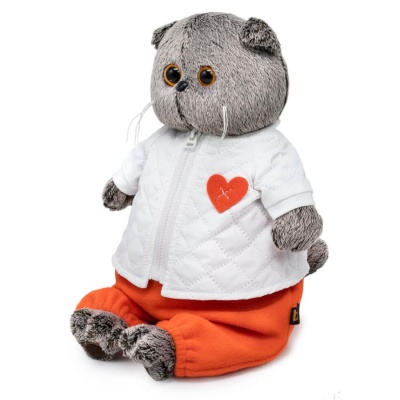 Мягкая игрушка Басик в стеганой куртке и комбинезоне 25 см Budi Basa Ks25-247 02