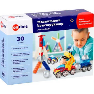 Магнитный конструктор Автомобили 30 деталей On time 45152 3