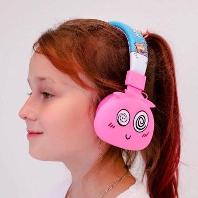 Наушники детские беспроводные Монстрик YLFS-09BT розовые 4