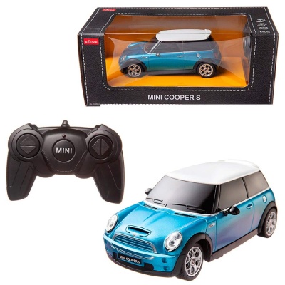 Машина радиоуправляемая Mini Cooper 1:24 Rastar 15000E синяя
