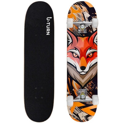 Скейтборд Лиса U-Turn СКБ-5712 чёрный 01