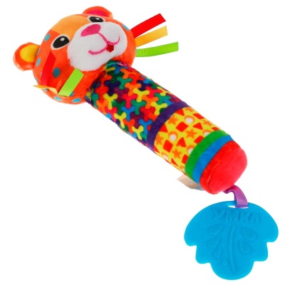 Игрушка-погремушка с пищалкой Славный леопард Умка RS-LEO