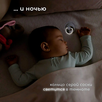 Набор латексных пустышек ночь-день в контейнере от 18 мес Miyoumi S0002/216+223/18+ 6