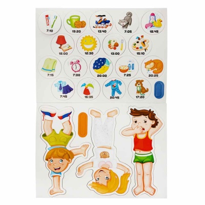 Игра развивающая Магнитные истории Учим время! Десятое Королевство 01658