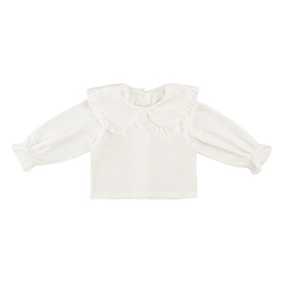 Блузка с воротником Mimilav молочный 02