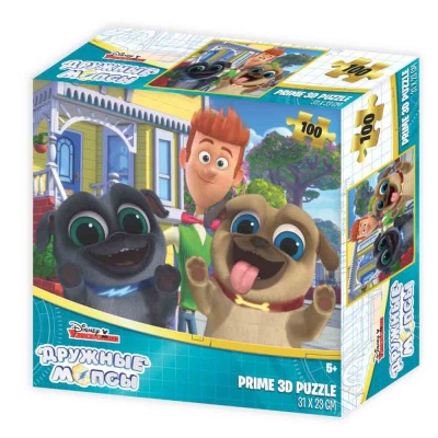 Игрушка-головоломка пазл 3D Дружные мопсы Prime 3D 13934