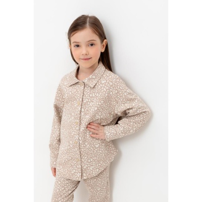 Рубашка Леопард Crockid КР 302559 тёмно-бежевый 04