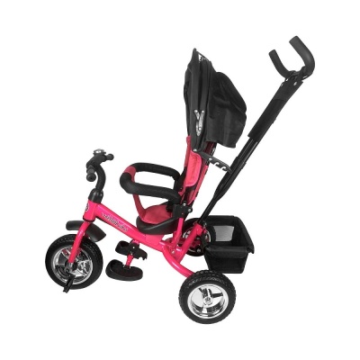 Велосипед трёхколёсный с родительской ручкой Velobibi Сатурн ВЛ-0619 розовый 05