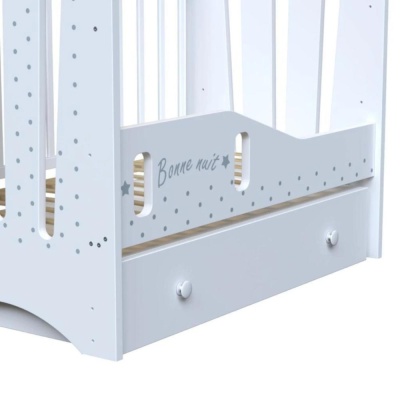 Кровать детская с дополнительным бортиком ВДК Bonne белый 03
