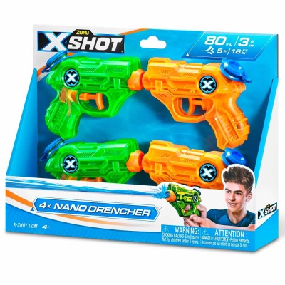 Водный бластер X-Shot Water Nano Drencher 4 штуки в наборе Zuru 5645X 3