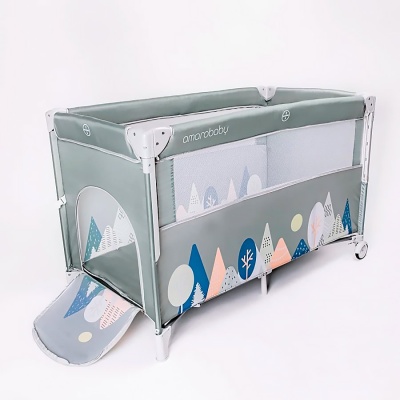 Манеж-кровать Amarobaby Transform Mountains прямоугольный зеленый 3