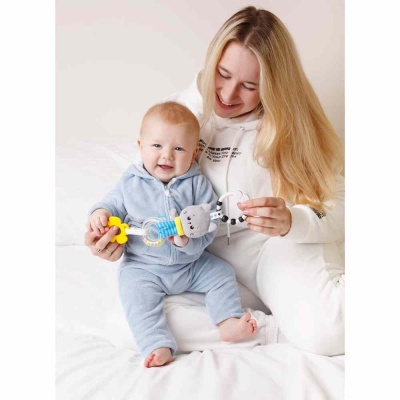 Подвесная игрушка погремушка Котёнок Кекс Мякиши 684