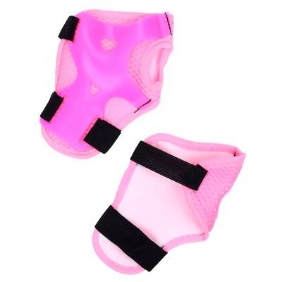 Комплект защиты для роликов скейтборда велосипеда 7-18 лет Рыжий кот D-0334P розовый 3