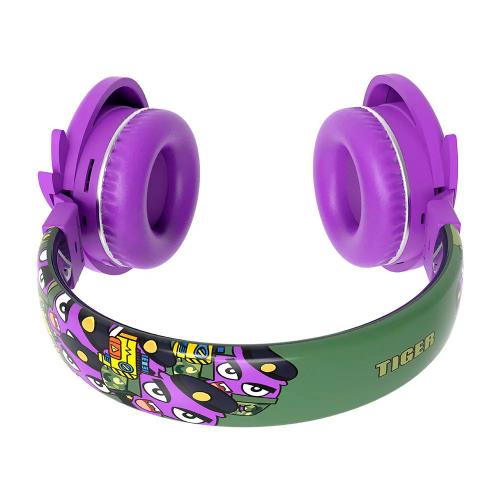 Наушники детские беспроводные Монстрик Shenzhen Toys YLFS-09BT фиолетовы фото 3