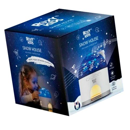 Ночник проектор Снежный домик 8 мелодий 4 цветовых режима Roxy-Kids RSNW-001-W фото 6