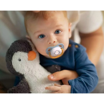 Соска-пустышка Слон/Пингвин 0-6 мес Philips Avent SCF080/05 2