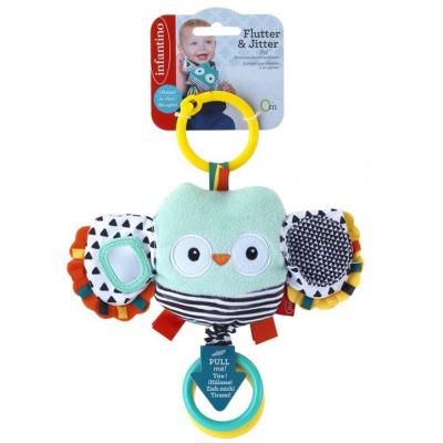 Подвесная игрушка Сова с хлопающими крыльями Infantino 216320 1