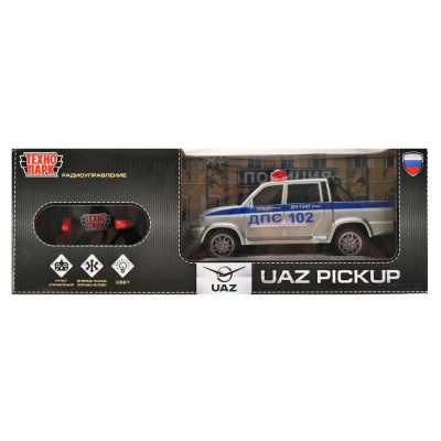 Машинка на радиоуправлении UAZ Pickup Полиция Технопарк PICKUP-20L-POL-GY