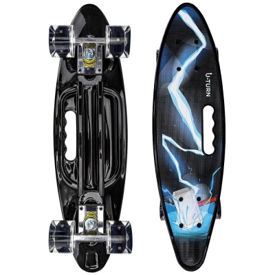 Скейтборд-пенниборд Молот Тора U-Turn СКБ-5717 чёрный 01