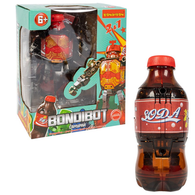 Трансформер 2 в 1 Bondibot бутылка-робот Самурай Bondibon ВВ6541 4