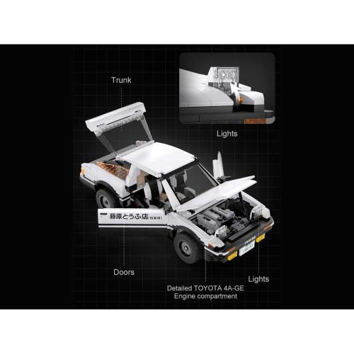 Конструктор CaDA Toyota AE-86 Trueno 1324 детали Double Eagle C61024W фото 2