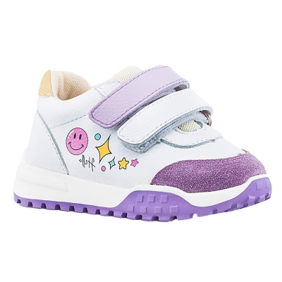 Кроссовки для девочки Котофей 142005-12 бело сиреневые