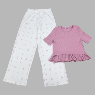 Пижама Мозаика Чуди Кидс 516125Ц2 розовый/белый 01