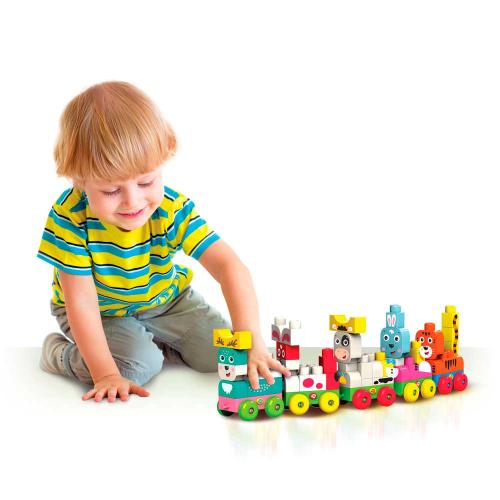 Конструктор для малышей Talky Blocks кнопочка Олененок Азбукварик фото 3