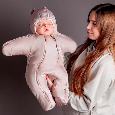 Комбинезон Мигшка для девочки и мальчика размер 68 Наследникъ 307-01065 латте 4