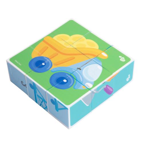 Кубики На стройке 9 штук Baby Toys Десятое королевство 03533 фото 5