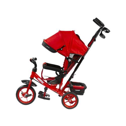 Велосипед трёхколёсный с родительской ручкой Velobibi Кросс ВЛ-1182 красный фото 4