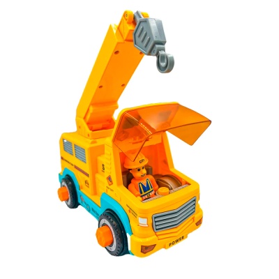 Конструктор Автокран инерционный со светом и звуком Sharktoys 34700002 2